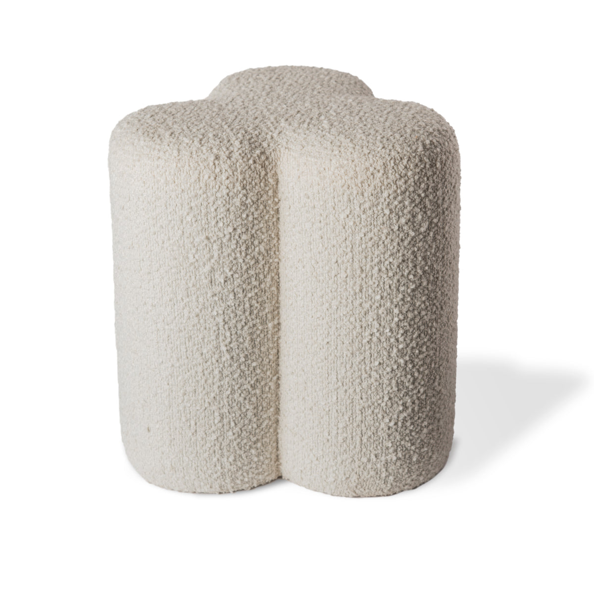 Clover Stool Boucle White