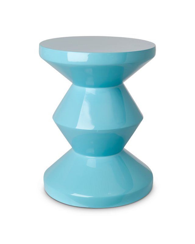 Zig Zag Stool - Light Blue