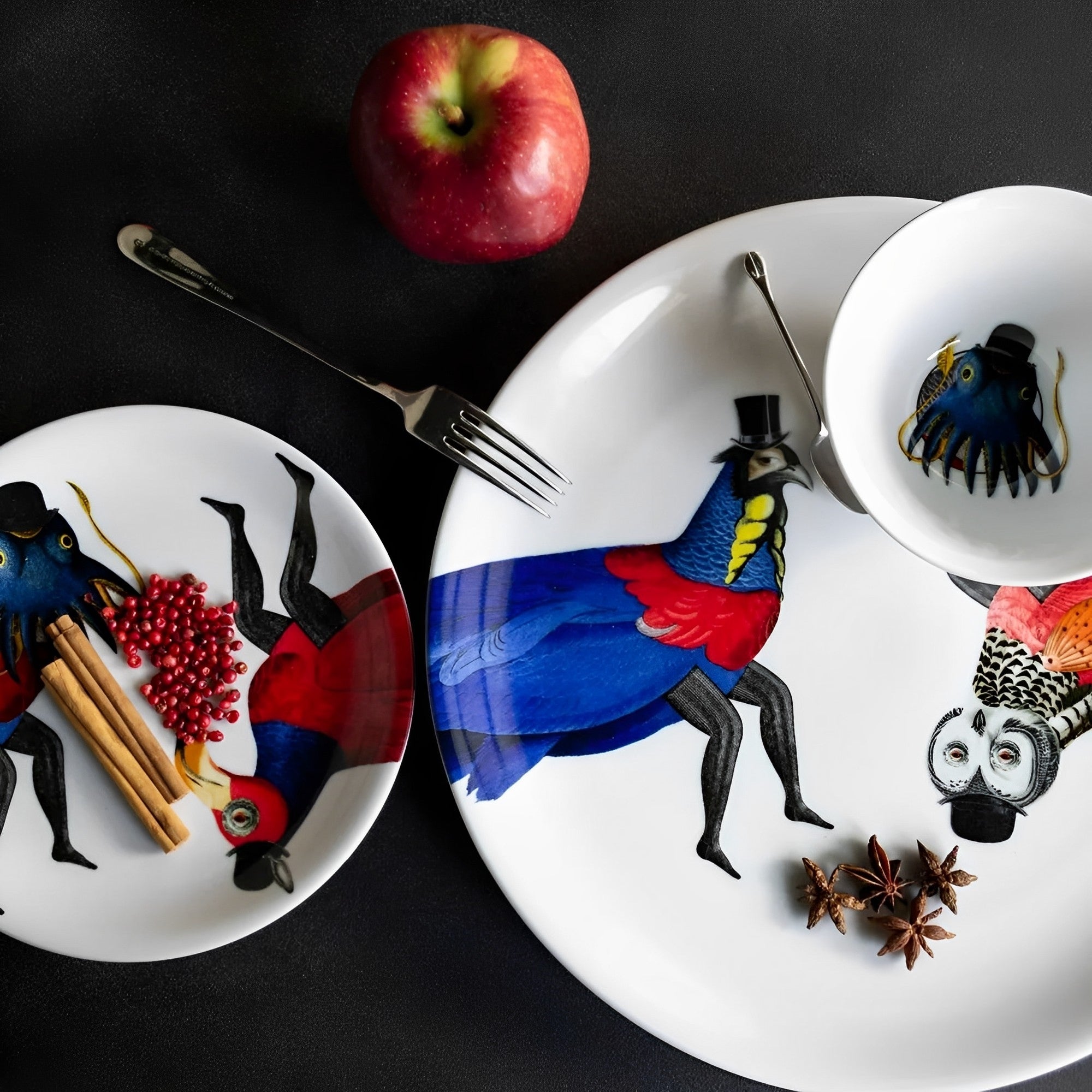 The White Snow Bestiario Serving Plate